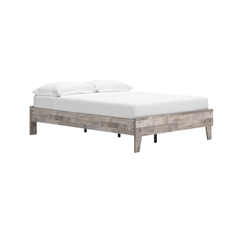 Signature Design by Ashley Neilsville Weathered Woodgrain Platform Bed