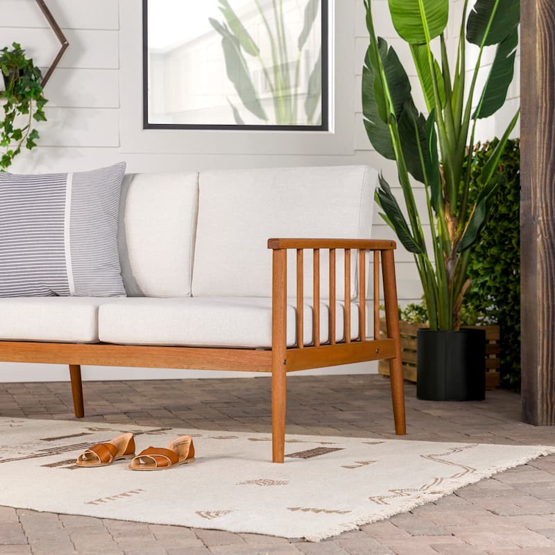 Middlebrook Solid Wood Outdoor Spindle Love Seat
