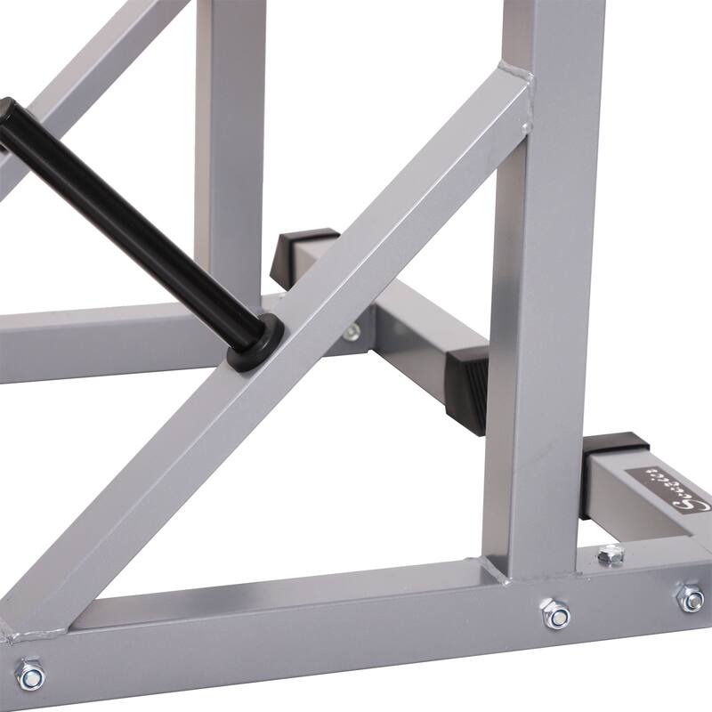 Soozier Steel 2-piece Height Adjustable Barbell Squat Rack/Bench Press - N/A