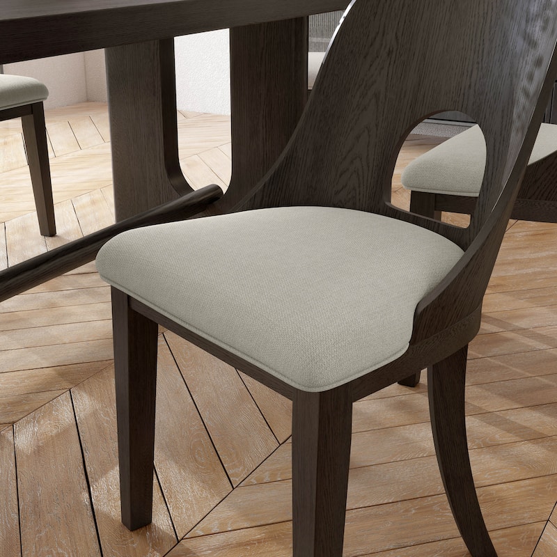 Furniture of America Piez Modern 7-Piece Solid Wood Round Dining Set