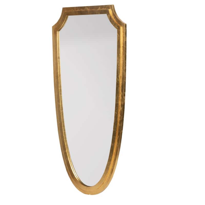 46" Gold Contemporary Style Framed Oval Wall Mounted Mirror