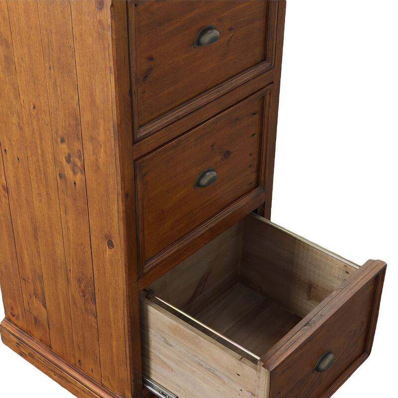 Dexter 23" Wide 3-Drawer Reclaimed Pine File Cabinet