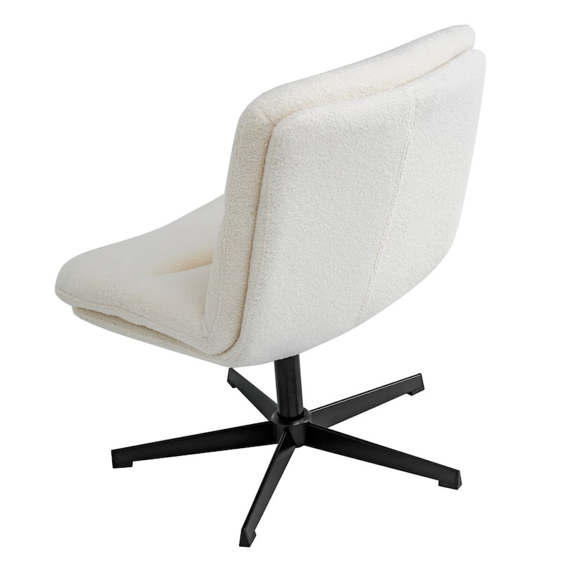 Commercial Wide Mid-Back Padded Upholstered Swivel Office Chair - 27.25"W x 27.25"D x 31.75" - 36.5"H