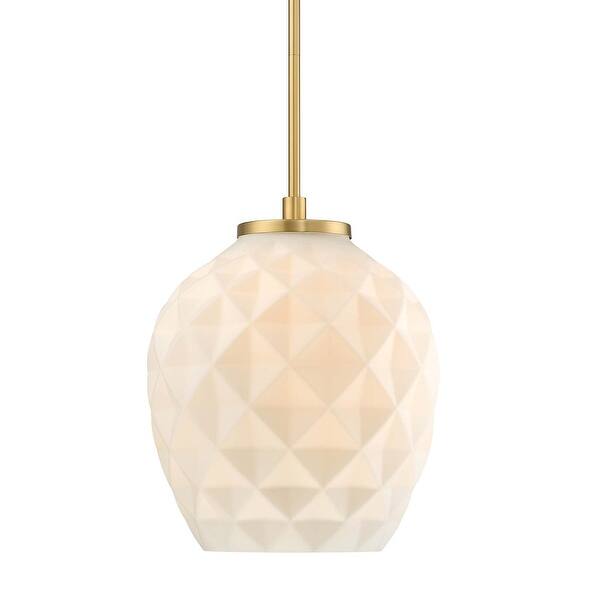 slide 2 of 6, Designers Fountain D289M-12P Dita 12" Wide Pendant Brushed Gold