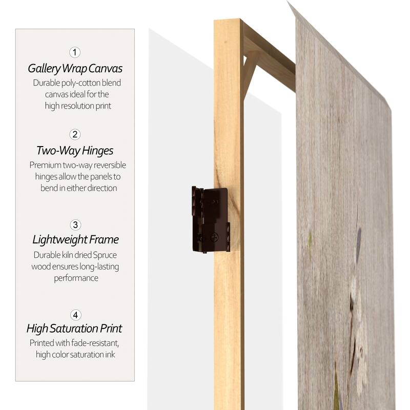 Handmade 6' Double Sided Asian Lock Canvas Room Divider