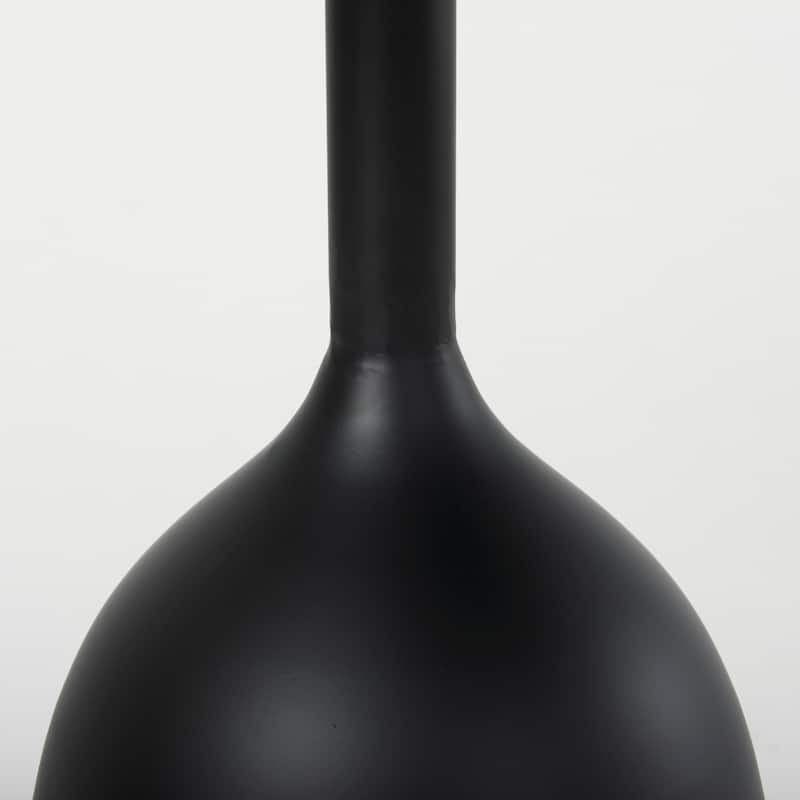 Talulla Matte Black Iron Round Accent Table - 16.5" Diameter - 16.5"L x 16.5"W x 19.6"H