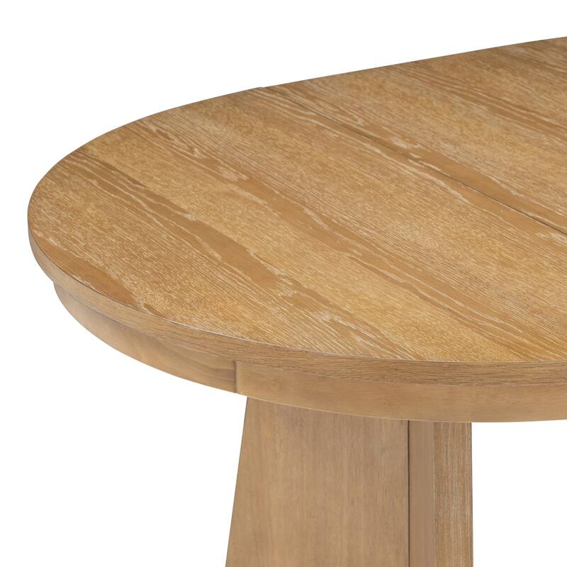 Extendable Dining Table with 16-inch Leaf