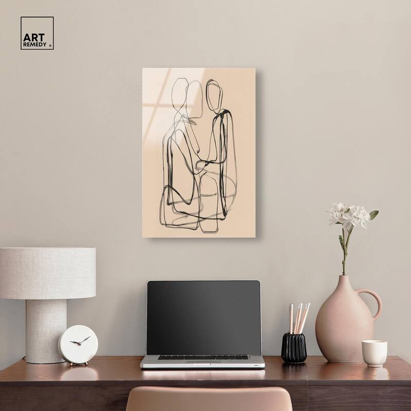 Embrace of Lines III Acrylic by Art Remedy, Ready to Hang