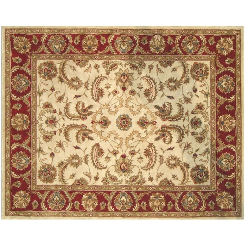 Bono Hand Tufted Traditional Non Skid Stain Resistant Area Rug By HomeRoots - 132' X '96' X '0.5