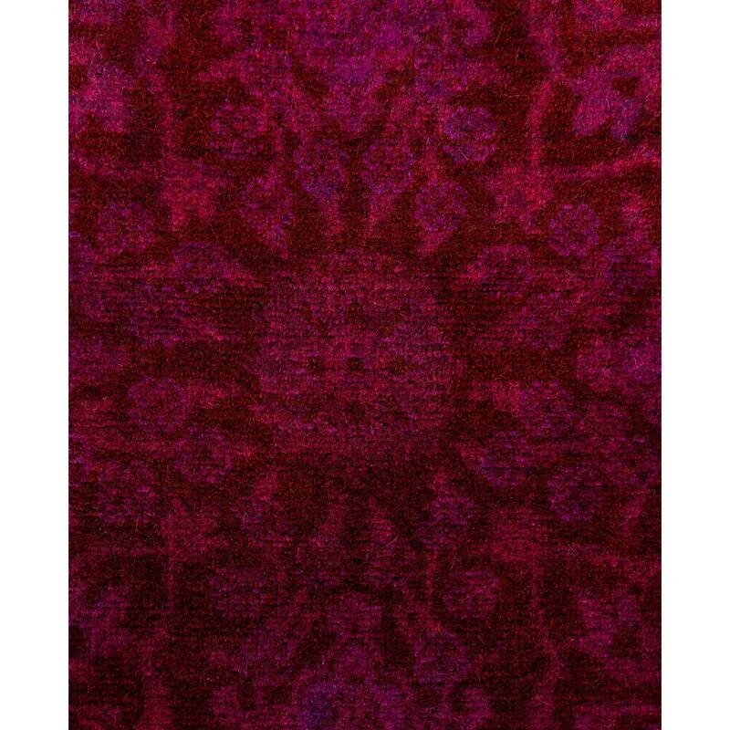 Overdyed One-of-a-Kind Hand-Knotted Area Rug - Purple - 4' 1" x 4' 1"