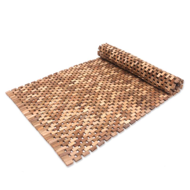 Novica Handmade Teak Wood Mat (48 Inch)