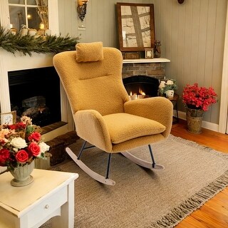 Teddy Velvet Fabric Rocking Chair 25.2W 29.5D 35.5H - Bed Bath & Beyond ...