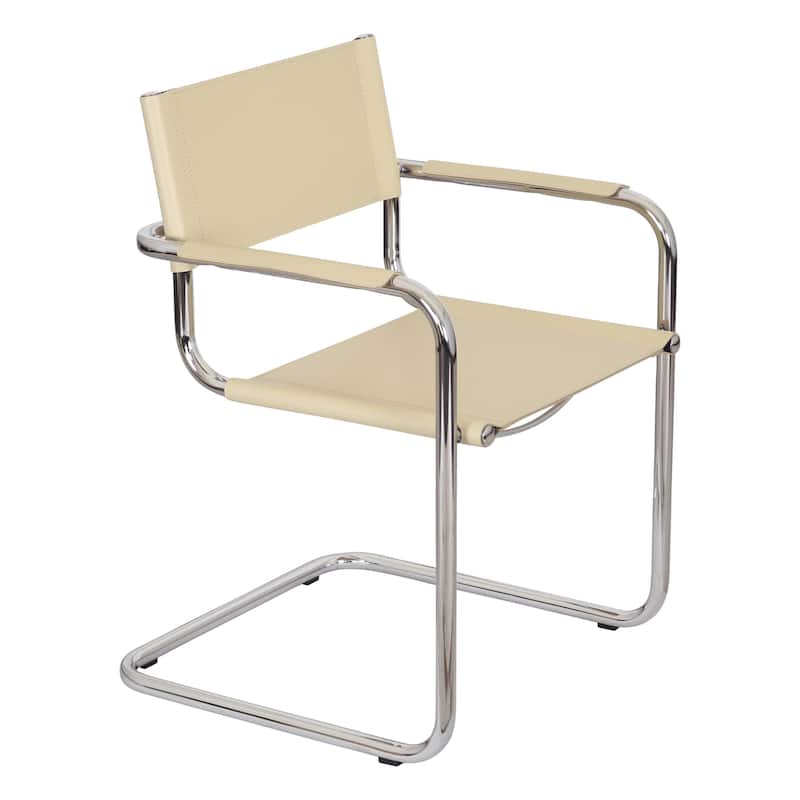 Breuer Chair Company Mart Stam Cantilever Armchair Arm Chair w/ Chrome Frame (Various Bonded Leather Colors)