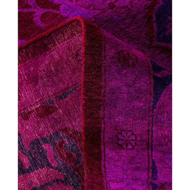 Overdyed One-of-a-Kind Hand-Knotted Area Rug - Pink - 9' 4" x 12' 4"