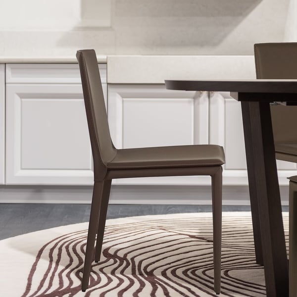 Hilton Single Modern Leather Upholstered Dining Chair Bed Bath