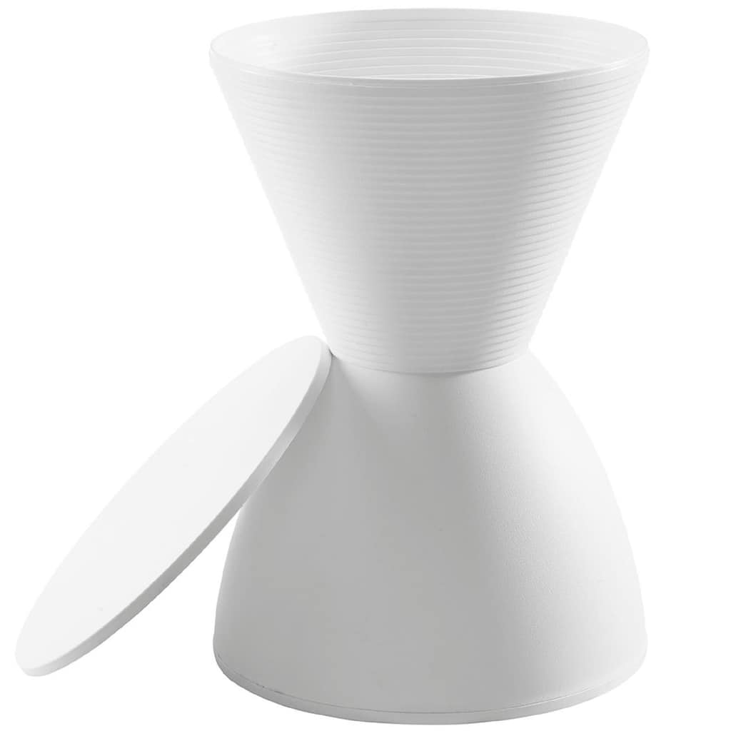 Modway Haste Contemporary/Modern Hourglass Accent Stool in White