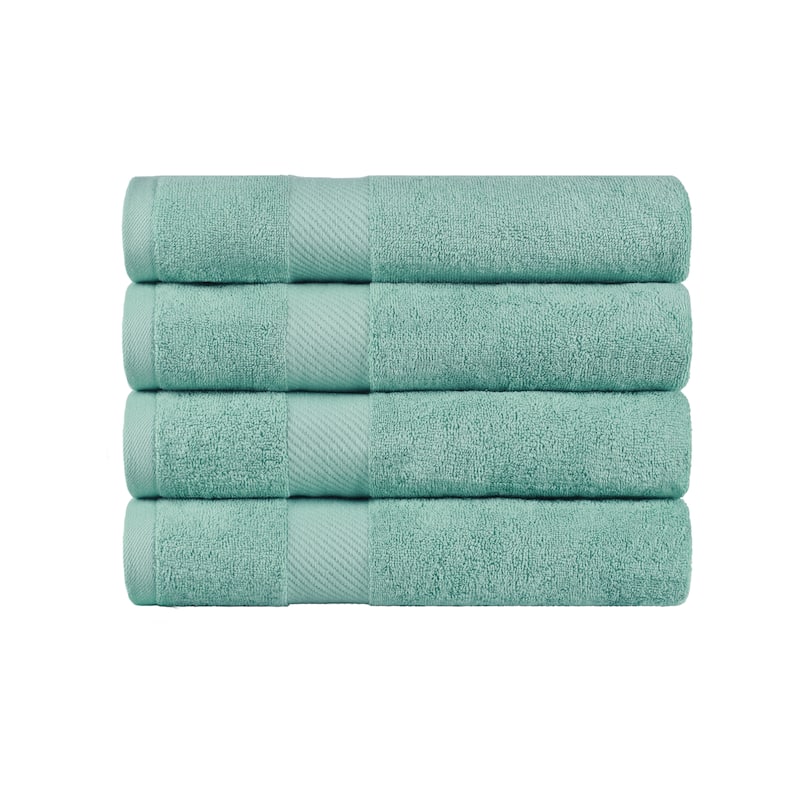 Superior Luxury Solid Highly Absorbent Egyptian Cotton Bath Towel - (Set of 4) - Sea Foam