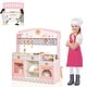 preview thumbnail 4 of 7, Double-Sided Kids Play Kitchen Set with Canopy and 2 Seats - 31" x 12" x 36" (L x W x H)