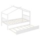preview thumbnail 4 of 110, Creativity House Bed Twin/ Full Size Frame with Trundle for Boys Girls, Wood Platform Bed with Roof No Box Spring Needed