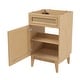 preview thumbnail 26 of 45, Javer Bohemian Rattan Freestanding 2-Shelf Bath Vanity Cabinet Base Only (Sink Basin not Included)