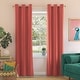 preview thumbnail 55 of 63, Sun Zero Riley Kids Bedroom Blackout Grommet 1-Piece Curtain Panel, Single Panel 40x63 - Sunset Coral