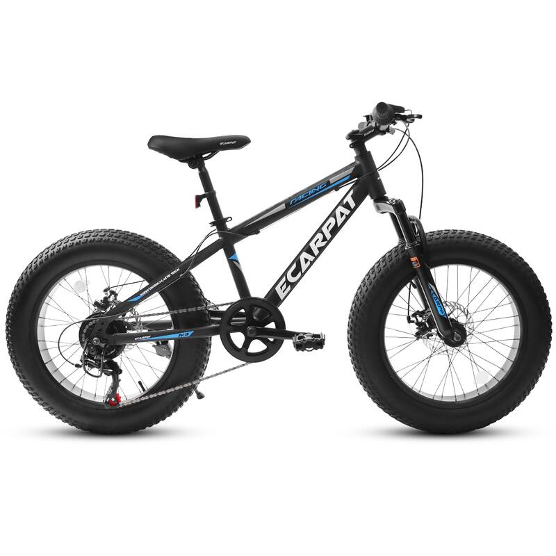 Adult/Youth Fat Tire Bike - Shimano Gears, Dual Disc Brakes, Front Suspension, Steel Frame, Commuter/Trail Use - 20