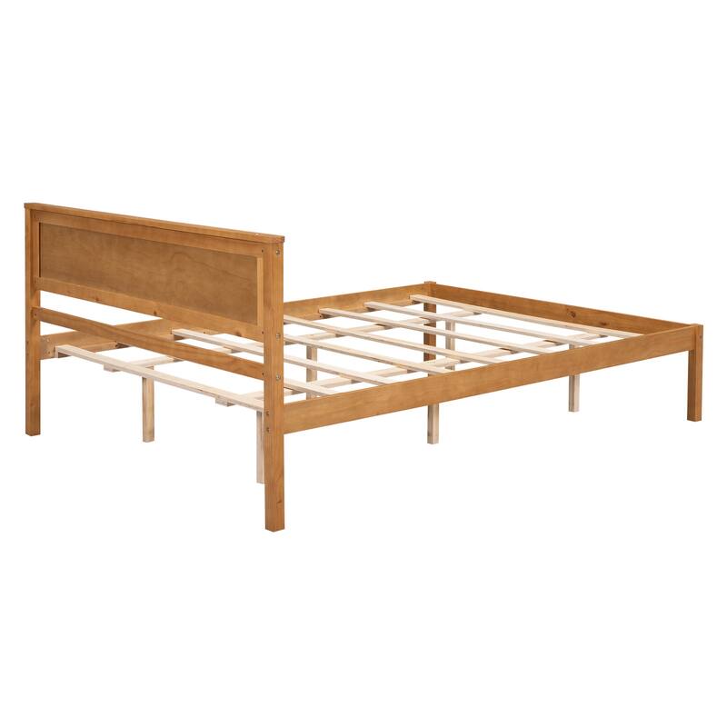 Nestfair Queen Size Platform Bed with Headboard