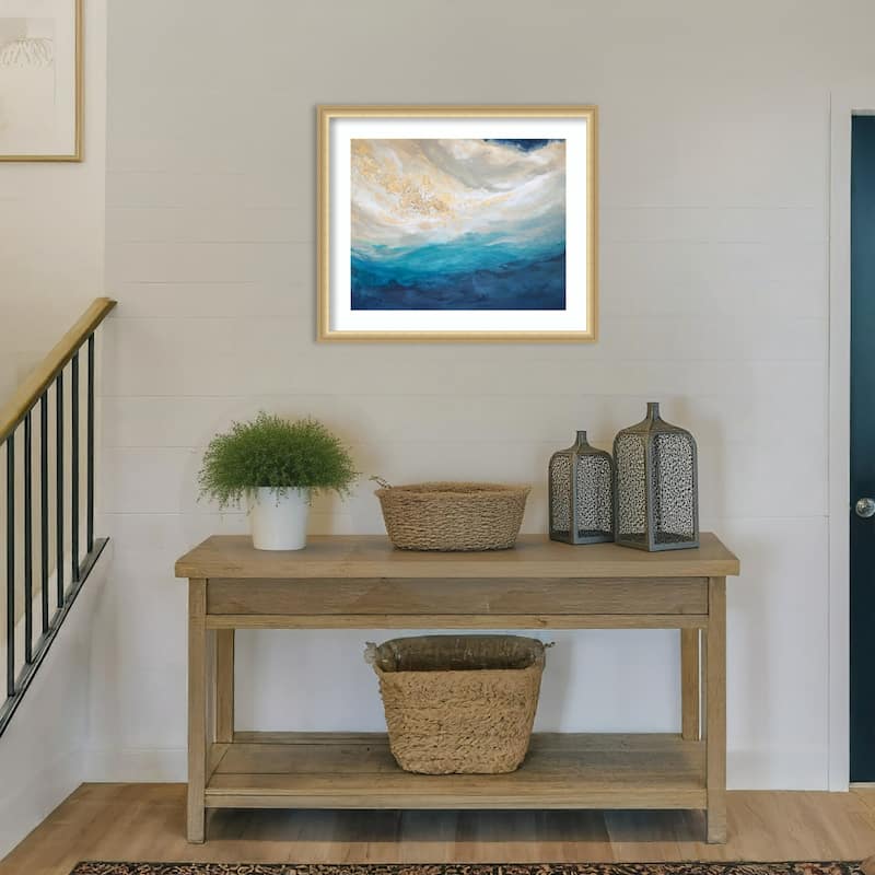 Celestial Waves by Julia Contacessi Wood Framed Wall Art Print