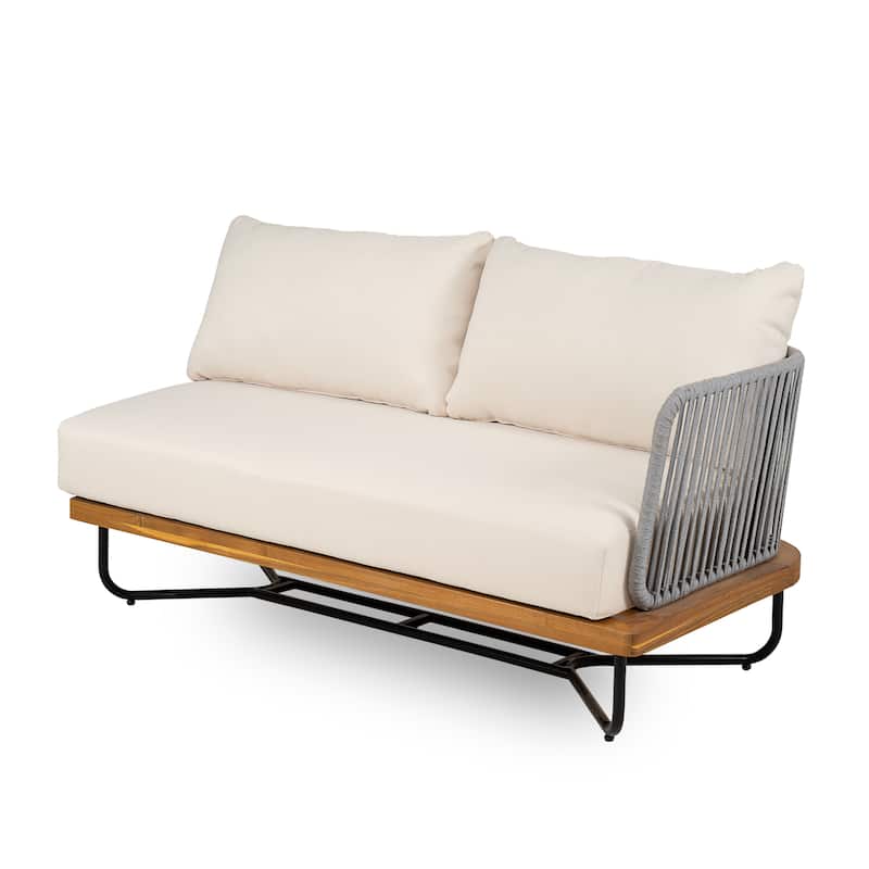 Christopher Knight Home - Evelyn Parker Elegant Lucca Outdoor Acacia Wood Sofa Set