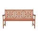 preview thumbnail 10 of 11, Malibu Outdoor Patio Plaid Eucalyptus Hardwood Bench