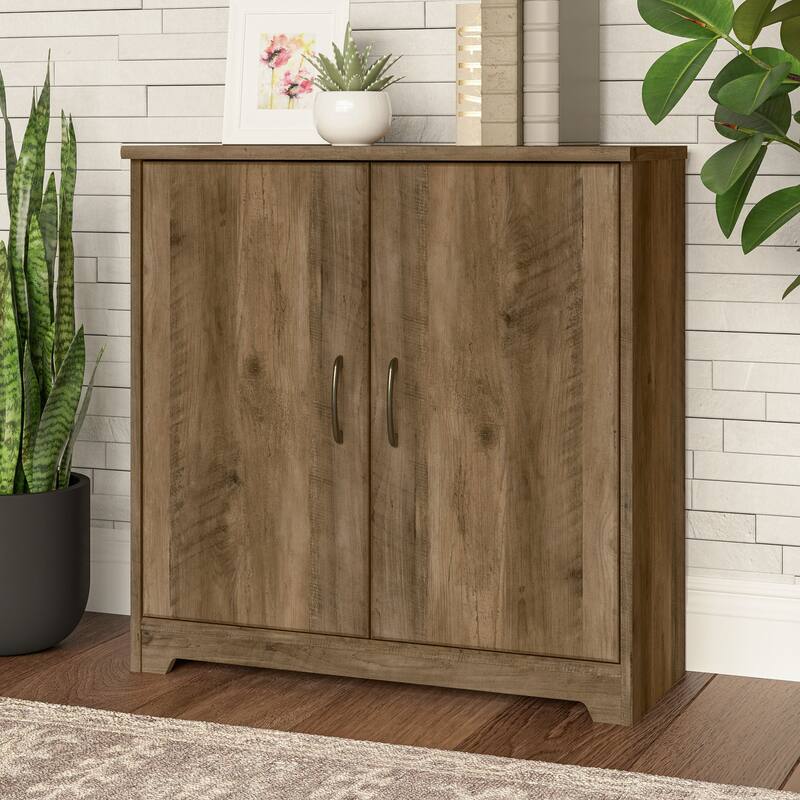 Bush Furniture Cabot Small Storage Cabinet with Doors - Reclaimed Pine