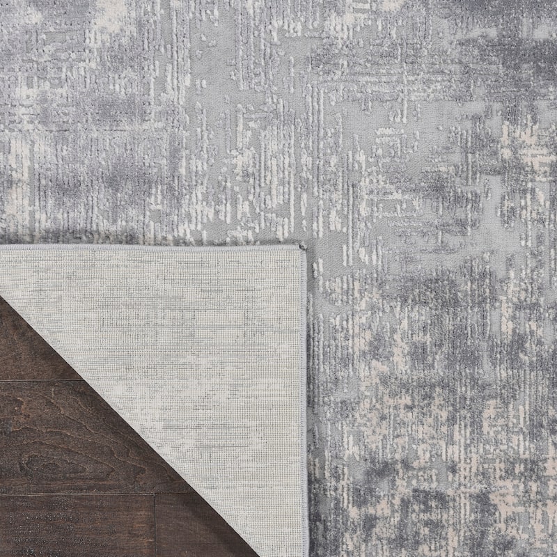 Rustic Textures Distressed Contemporary Abstract Area Rug