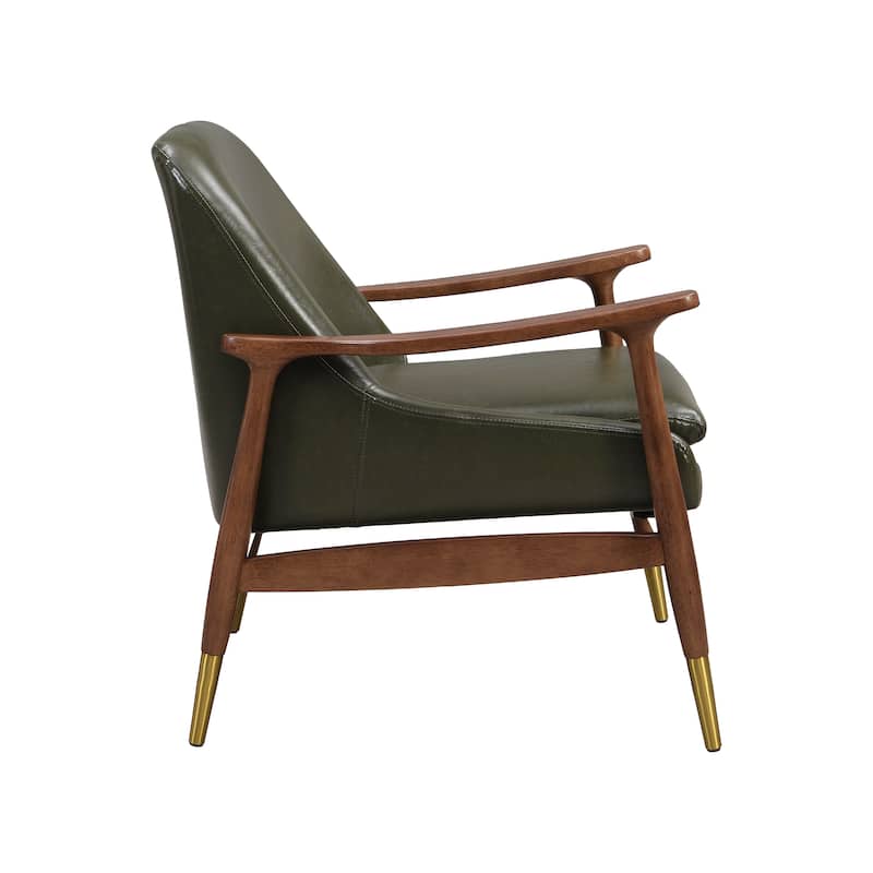 Amber Faux Leather Modern Lounge Chair by Christopher Knight Home