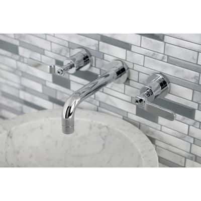 Whitaker Two-Handle 3-Hole Wall Mount Bathroom Faucet