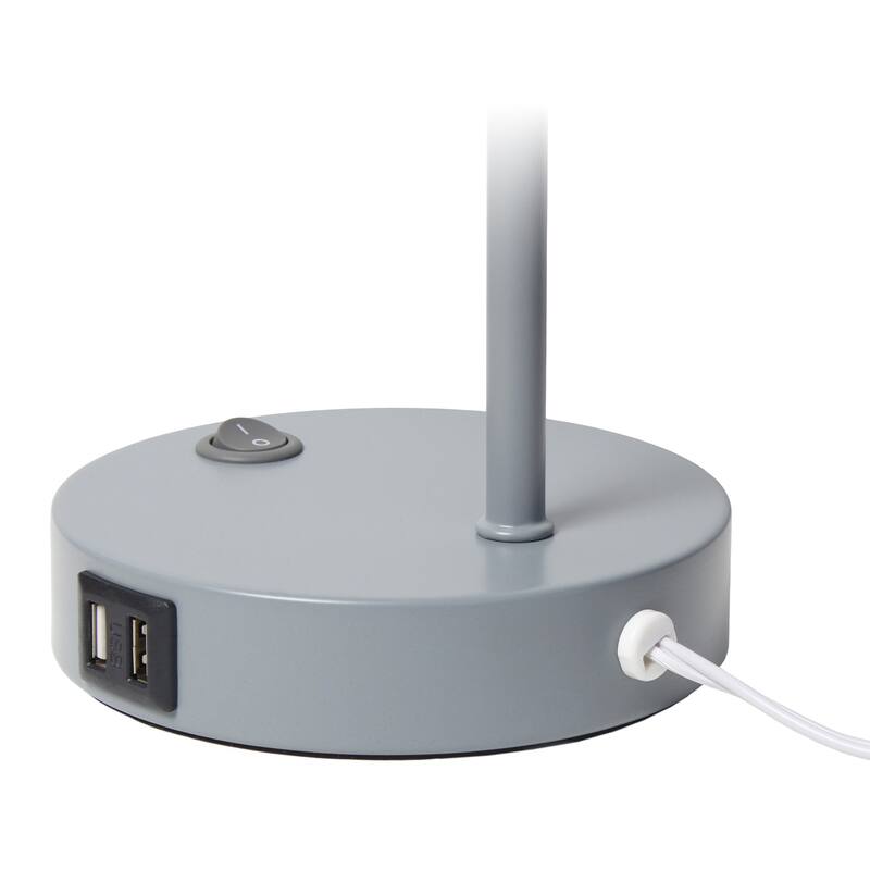 Looped Desk Lamp with Adjustable Shade - 16" - Gray