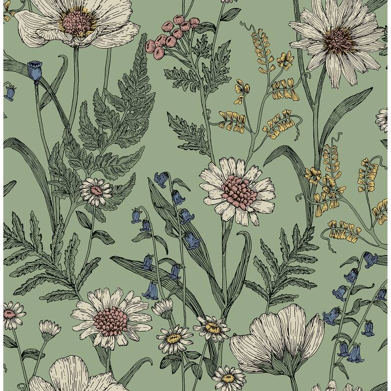Fine Decor Arden Sage Wild Meadow Wallpaper