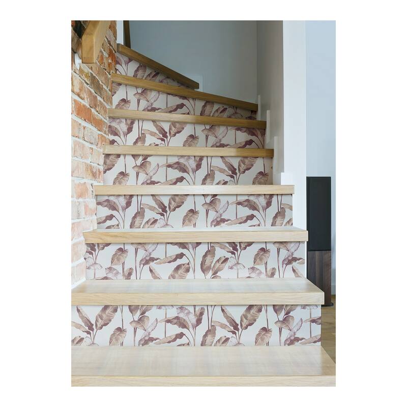 Mauve Banana Leaf Peel & Stick Wallpaper