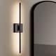 preview thumbnail 105 of 119, 1-Light Black/ Gold/ Nickel Modern Long Linear Strip Wall Sconce Dimmable LED Bathroom Vanity Light Rectangular backplate/W:23.6'' - Black