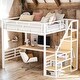 preview thumbnail 16 of 26, Full Size Loft Bed With Desk,Storage Staircase And Wardrobe for Home