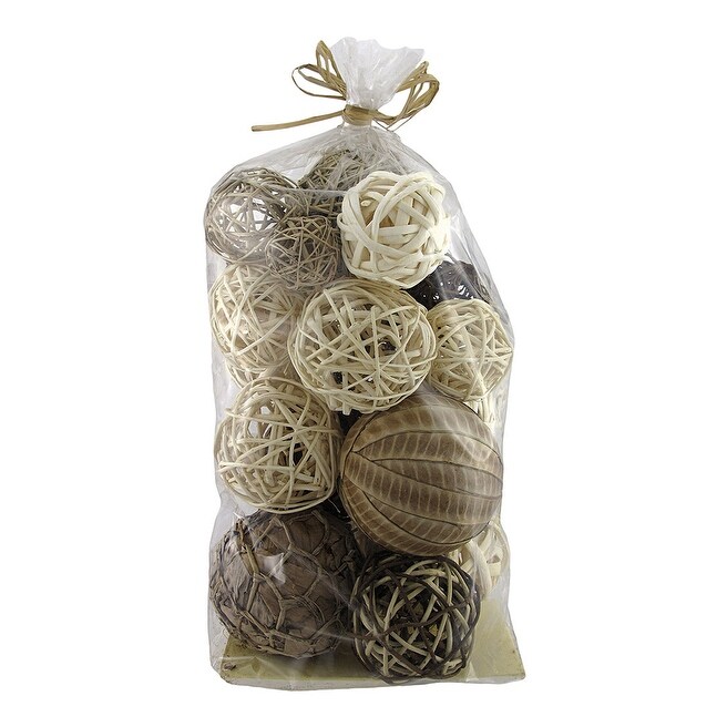 Assorted Natural Decorative Balls Vase Filler 19 Count Overstock 16838317