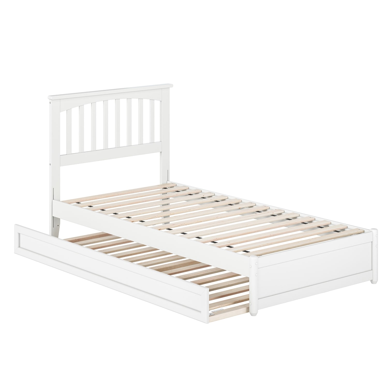 Everett Platform Bed with Panel Footboard and Twin XL Trundle