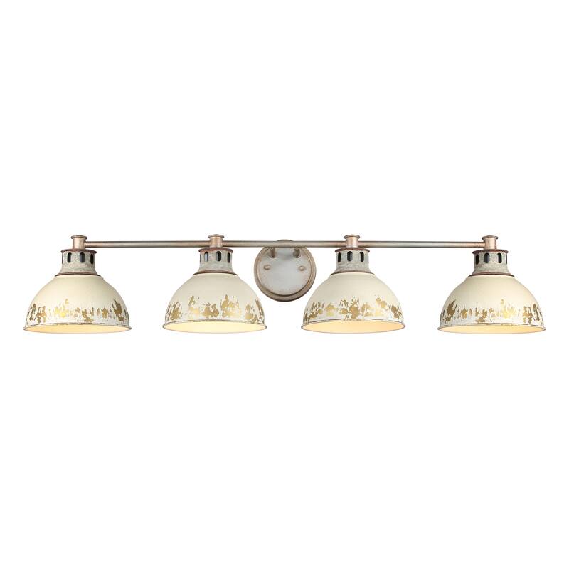 Golden Lighting Kinsley 4-light Vanity in Antique Ivory shade