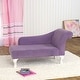 preview thumbnail 8 of 8, HomePop Diva Juvenile Accent Chair Lavender