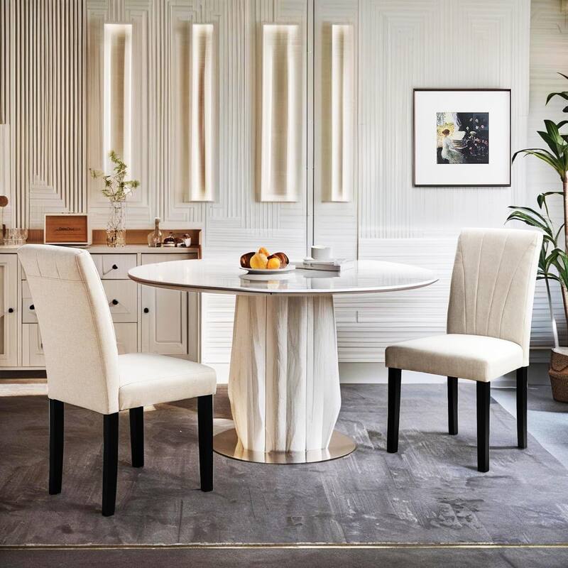 VECELO Upholstered Dining Chairs Set of 2 Parson Classic Upholstered Dining Chair,Modern 37" Parson Chairs