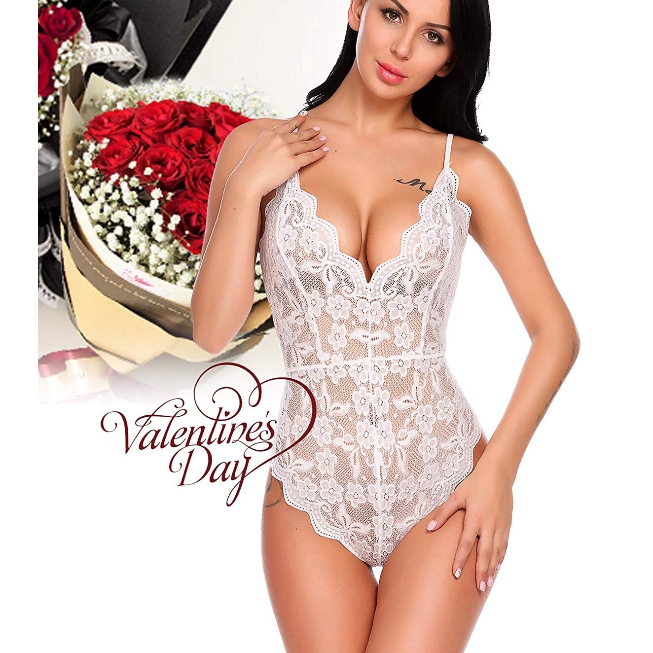 Shop Avidlove Women Teddy Lingerie One Piece Babydoll Bodysuit