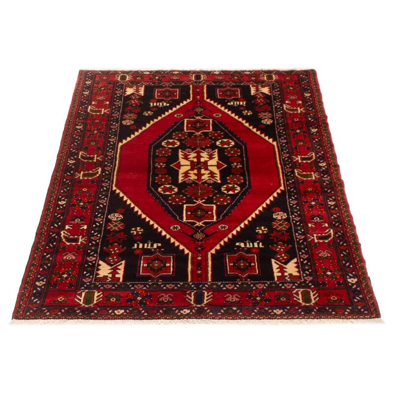 ECARPETGALLERY Hand-knotted Andelz Navy Wool Rug - 4'7 x 6'8