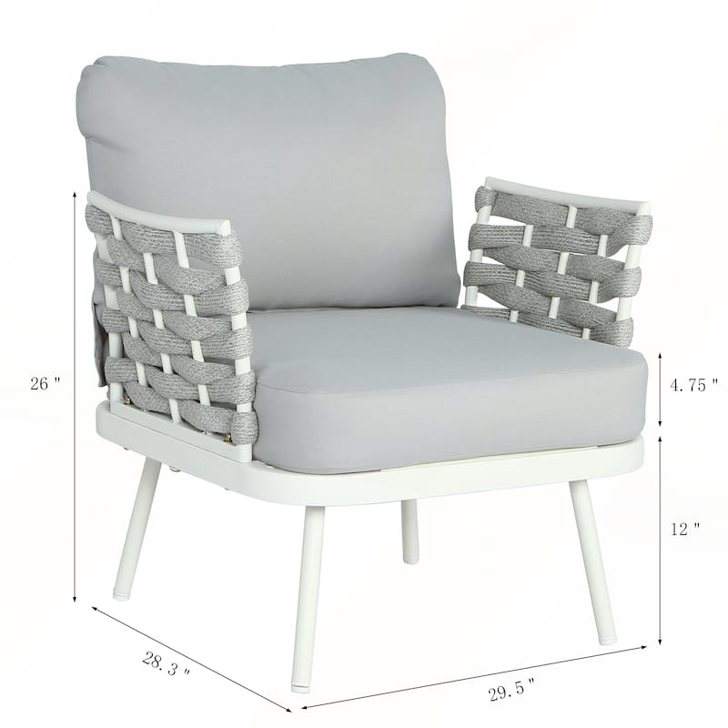 Steel Club Chair Set of 2