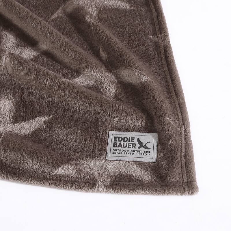 Eddie Bauer Geese Embossed Signature Plush Throw Blanket