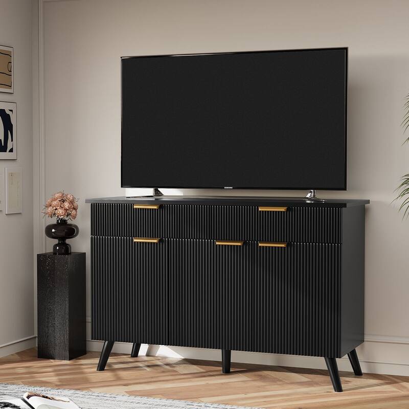 Gymojoy Sideboard Buffet Cabinet Storage, Modern Buffet with 3 Doors & 2 Drawers, Adjustable Shelves for Kitchen, Living Room