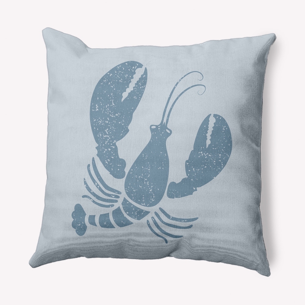 Lobster Nautical Indoor/Outdoor Throw Pillow